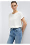Lux Touch Tencel Tm Modal Ecru Modal Basic T-Shirt Loose Fit / Loose Comfortable Fit 167245 -25705 - 2