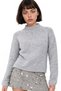 Mixray Women's Short Textured Knit Sweater