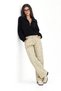Mixray Textured Long Sleeve Zipper Collar Sweater - 2