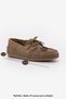 Women's Genuine Leather Loafer Masculine Lace-Up Olive Hole Look Casual Shoes Matrin Soil Suede - 9