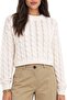 Mixray Hair Braid Patterned Round Neck Sweater - 4