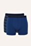 Regular Fit Striped and Plain 2-Piece Boxer I4019Ax26Au