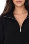 Mixray Textured Long Sleeve Zipper Collar Sweater - 4