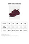 Women's Burgundy T11 Imported Sparkling Stone-Coated Special Design Sneaker Shoes - 8