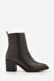 Women's Heeled Boots Pointed Toe Zippered Cerin Brown - 3