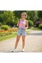Young Women's Basic Sleeveless Half-Lined Tshirt Bb2816 - 4
