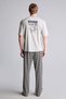 Boxy Fit Short Sleeve Printed Top Checkered Pattern Bottom 2-Piece Pajama Set I3018Ax26Au - 5