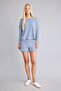 Loose Fit Boat Neck Striped Long Sleeve T-Shirt I7945Ax26Au - 2