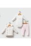 Flower Patterned Baby Girl 3-Piece Set