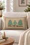 New Year Patterned Double-Sided Printed Velvet Throw Pillow Cover - 35X55 cm |   Soft Touch, Stylish Design
