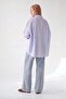 Oversize Cotton Classic Collar Shirt Navy Blue - 2