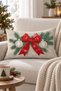 New Year Patterned Double-Sided Printed Velvet Throw Pillow Cover - 35X55 cm |   Soft Touch, Stylish Design - 5
