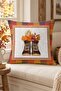 Autumn Themed 43X43 Velvet Cushion Cover - 3