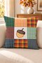 Autumn Themed 43X43 Velvet Cushion Cover