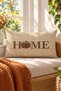 Autumn Patterned Velvet Throw Pillow Cover 35X55 cm - Decorative Pillowcase - 3