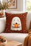 Double-Sided Printed Velvet Texture Autumn and Pumpkin Pattern Throw Pillow Cover