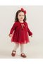 Lale Bolerolu 3D Rose Patterned Tulle Dress Set
