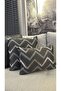 Ria Smoked Gray Zigzag Tassel Detailed Throw Pillow Cover 1 Piece - 7