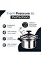 Pressure Cooker Eco, 12L Silver Aluminium Pressure Cooker with Lid and Whistle - 7