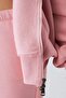 Women's Oversized Pink Zip Tracksuit - Zippered, Hooded, Wide-Leg, 3-Thread Brushed Inside Fleece - 4