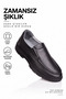 Genuine Leather Men's Shoes Classic Daily Comfort Non-Slip Orthopedic Sole Black 2534