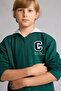 School Cotton Printed Hooded Zippered Green Cardigan Boy H9851A826Au - 4