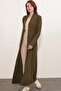 15690 Long Knitwear Cardigan - Khaki - 3