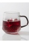 350 Ml Heat Resistant Striped Cup with Black Handle Borosilicate Coffee Tea and Presentation Cup - 4