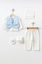 Baby Boy Newborn 6 Piece Mevlüt Set with Vest and Tie - 2