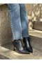 Black Stretch (Seth) Pointed Toe 7 cm Thin Heeled Women's Boots - 2