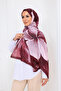 Desenli Bambu Kraş Şal Eylül Serisi Bordo - 4