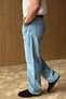 Wuhan 100% Cotton Baggy Ice Blue Men's Jeans - 7