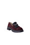 257003 Genuine Leather Loafer Women's Shoes with Buckle Ruffles - 2