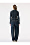 Cotton Buttoned Stand Collar Denim Jacket with Pocket Detail and Shoulder Epaulettes - 4