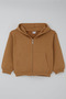 Boys' Tracksuit Set, Zippered Pocket Pieces, Lace-Up, 5-14 Years Old, Light Brown - 6
