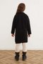 Buttoned Double Breasted Collar Girl's Cashmere Coat - 8