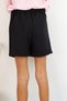 Girl's Shorts Skirt with Accessory Detail and Elastic Waist, 6-12 Years Old, Black - 2