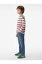 Cotton Crew Neck Long Sleeve Striped T-Shirt - 3