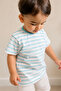 Boy's T-Shirt with Patches and Stripes, 1-3 Years, Turquoise - 3