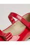 Girl's Bow Tie Red Patent Leather Orthopedic Ballerina Shoes - 2