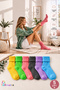 5" Pair Women's Ribbed Curved Bamboo Socks Set (EXTRA CASUAL)