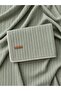 Cunda Series Knitted Pattern 100% Cotton Baby Pique Blanket Mint Green // 120X100 cm