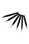 6pcs Stainless Steel Curved Straight Black Tweezer Nail Art Rhinestones Nipper Picking Tool Sequins - 4