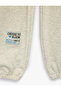 Label Detailed Jogger School Sweatpants with Elastic Waist and Pocket Detail - 6