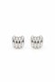 Silver Color Line Detail Earrings