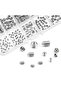 240pcs Stainless Steel Hex Socket Screw Set M3/M4/M5/M6/M8 Grub Screws with Cone Point & Tapered End