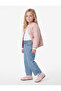 Loose Fit Cotton Denim Trousers with Bow Detail - 2