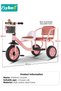 Double Seat Children Tricycle,Kids Trike Bike, Toddlers Ride-On Tricycle with Large Rear Seat,Twins Stroller for Baby Boys and Girls Ages 1-8 Years Old - 8