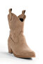 Women's Mink Thermo Sole Embroidered Zippered Cowboy Boots - 4
