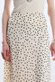 Ekru Polka Dot Patterned Skirt - 5